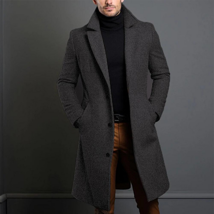 Lange Manteljas - Heren - Luxe Merinowol - Winter Stijlvol en Warm