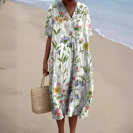 Zomerjurk met Bloemenpatroon voor Dames