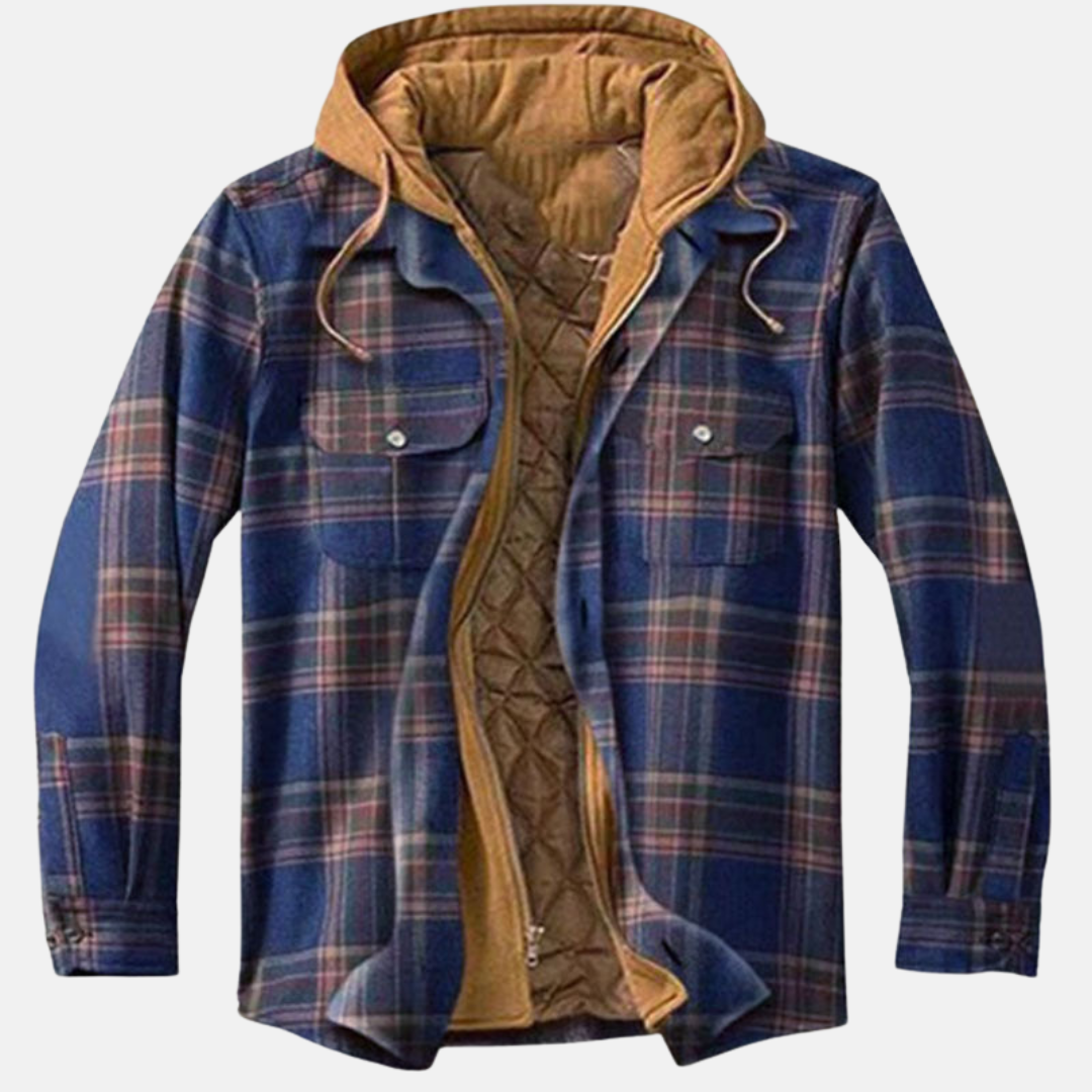 Rhett | Robuuste Geruite Hoodie Jas