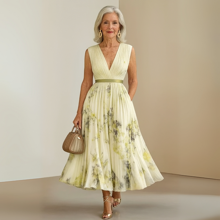 Claire | Dames Vloeiende Mouwloze Zomer Maxidress