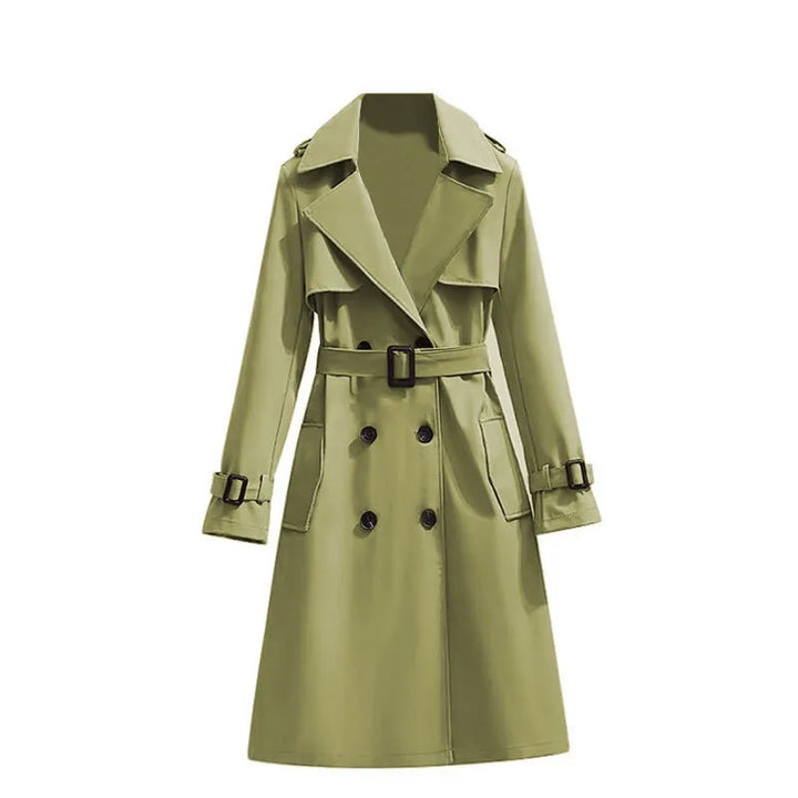 Lina | Dames Trenchcoat met Knoopsluiting en Tailleband