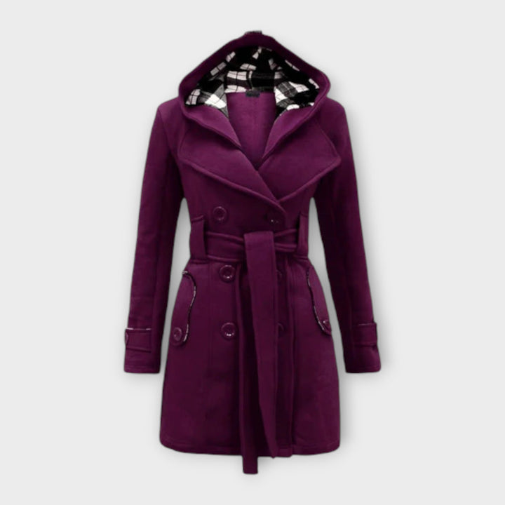 AVA – ELEGANTE HOODED TRENCH COAT