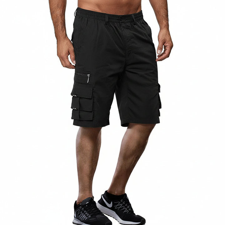 James | Herenshorts met elastische tailleband en cargozakken