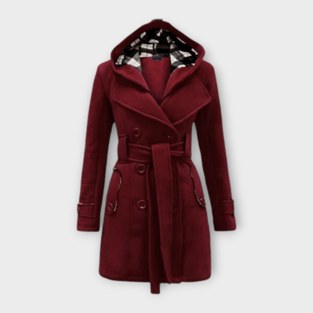 AVA – ELEGANTE HOODED TRENCH COAT