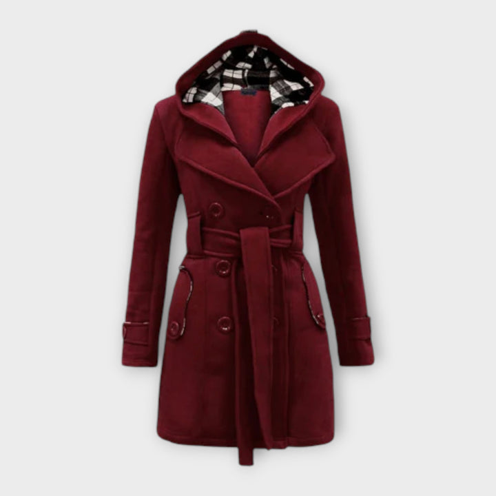 AVA – ELEGANTE HOODED TRENCH COAT