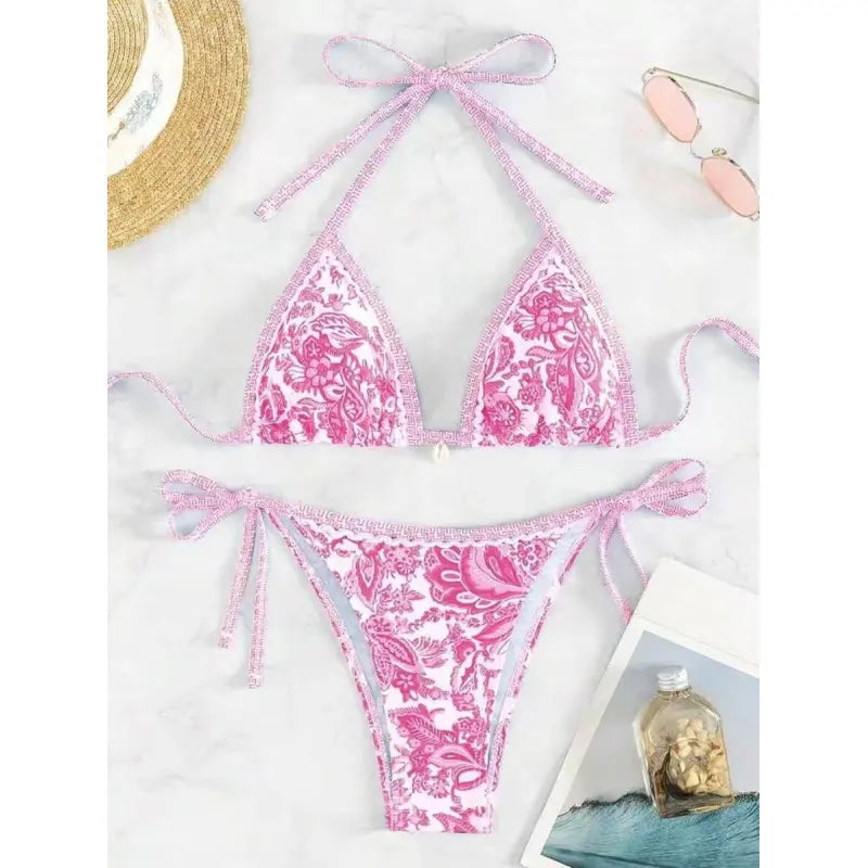 Florencia | Dames bikini met halternek en paisleyprint