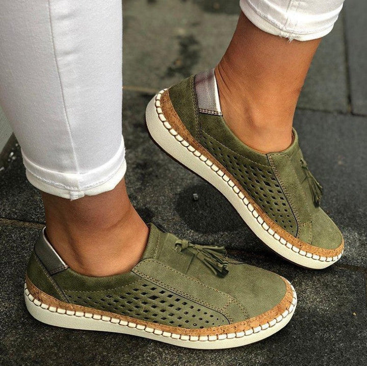Dames Sneakers met Kwastje en Instapdesign