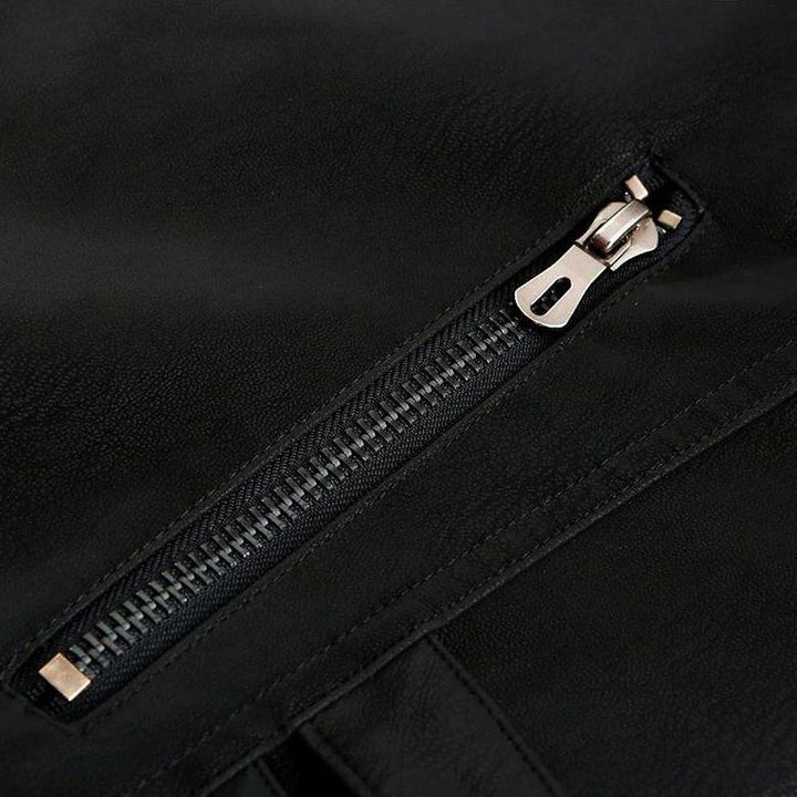 Godfried™ Heren Sherpa Gevoerde Motorlook Jas