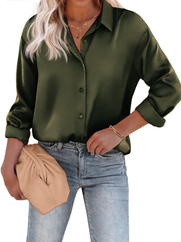 Dames blouse met lange mouwen en knopen