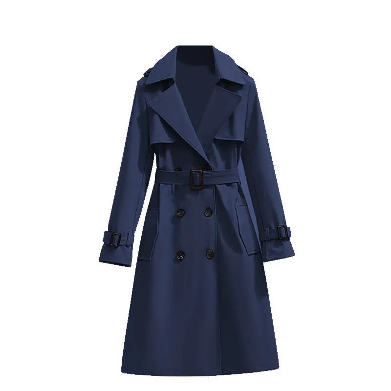 Lina | Dames Trenchcoat met Knoopsluiting en Tailleband