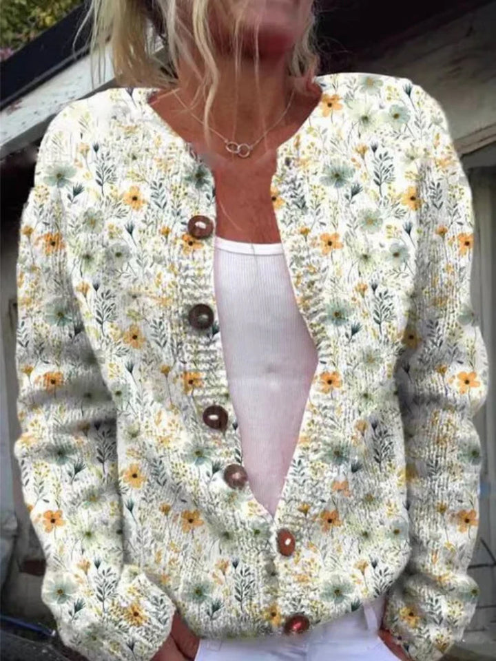 LILA | Bloemenpatroon Cardigan