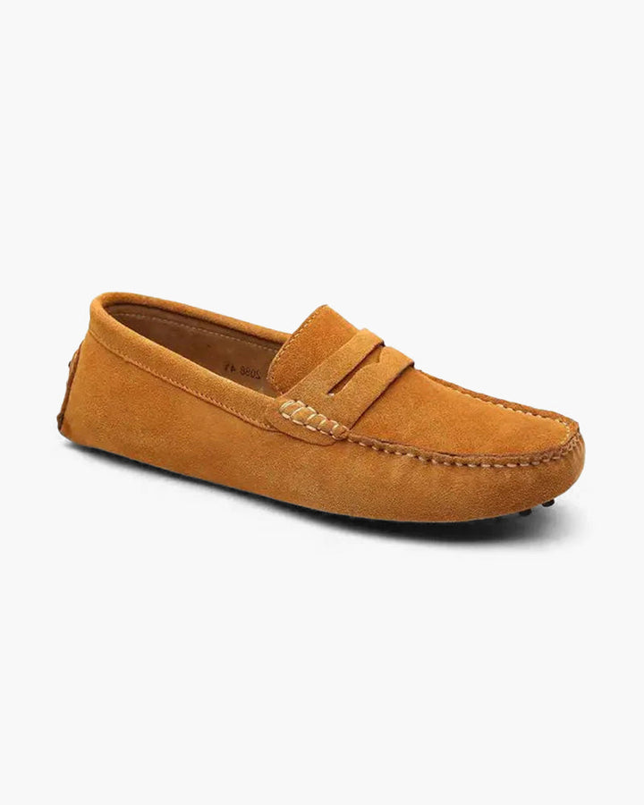 Matthew | Old Money Slip on Heren Suède Mokassin