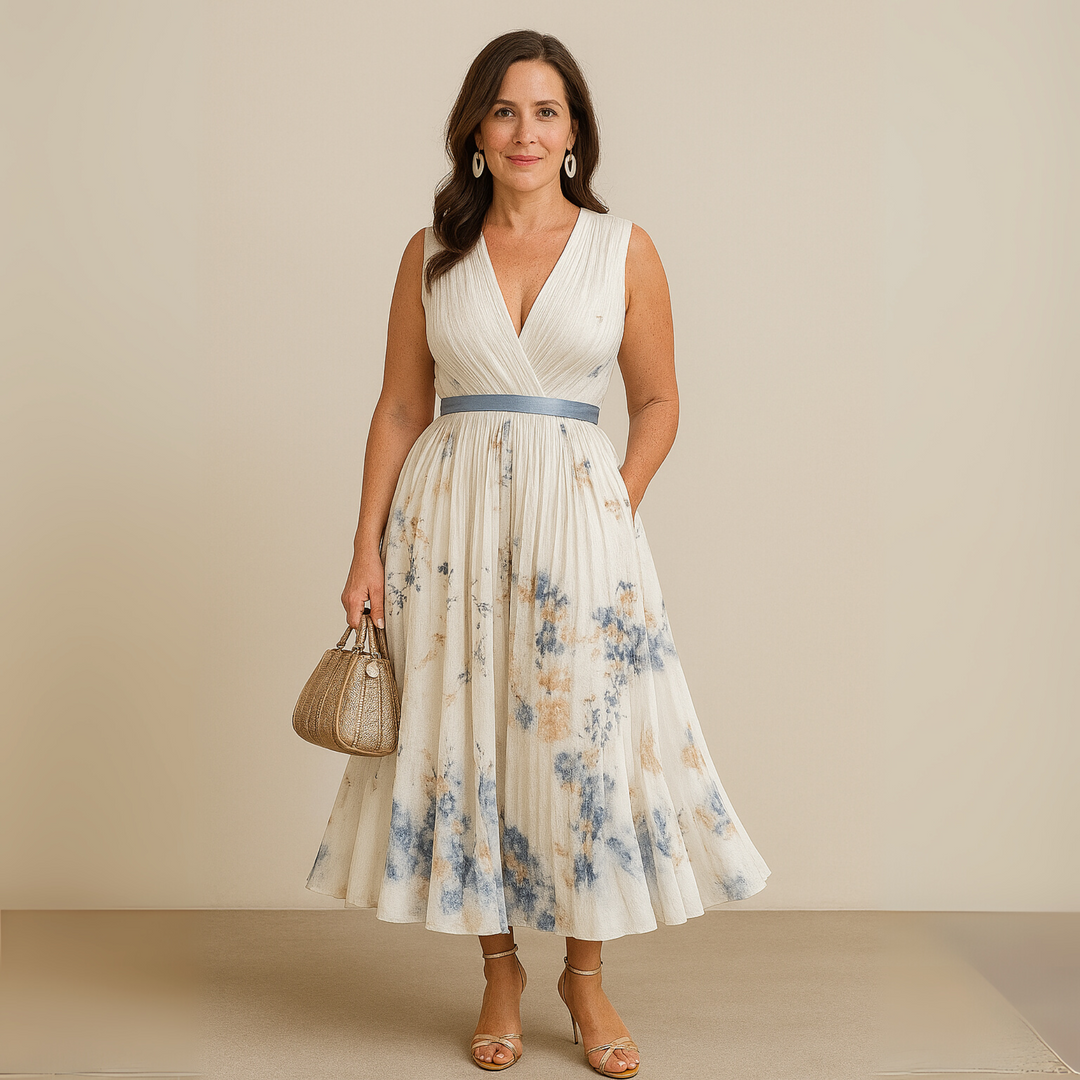 Claire | Dames Vloeiende Mouwloze Zomer Maxidress