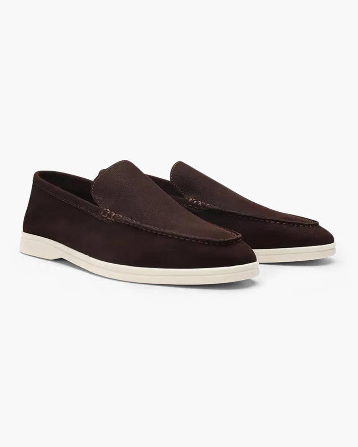 Logan | Vintage Old Money Heren Koeienhuid Leder Loafer