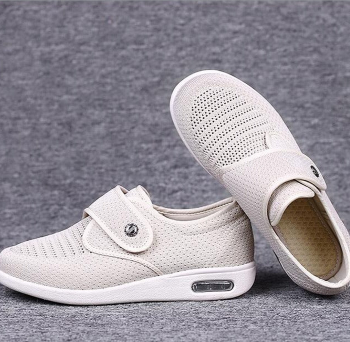 Dames Haak-en-lus Mesh Sneakers met Luchtkussen en Instapdesign