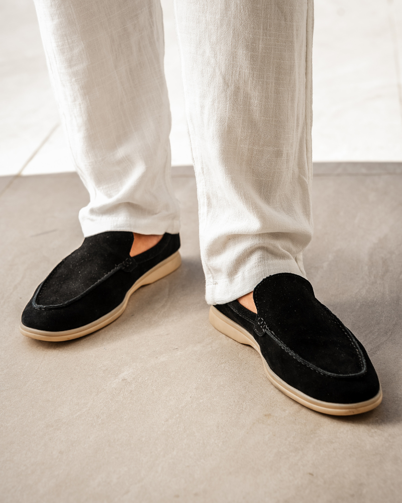Luke | Old Money Style Heren Suède Loafer