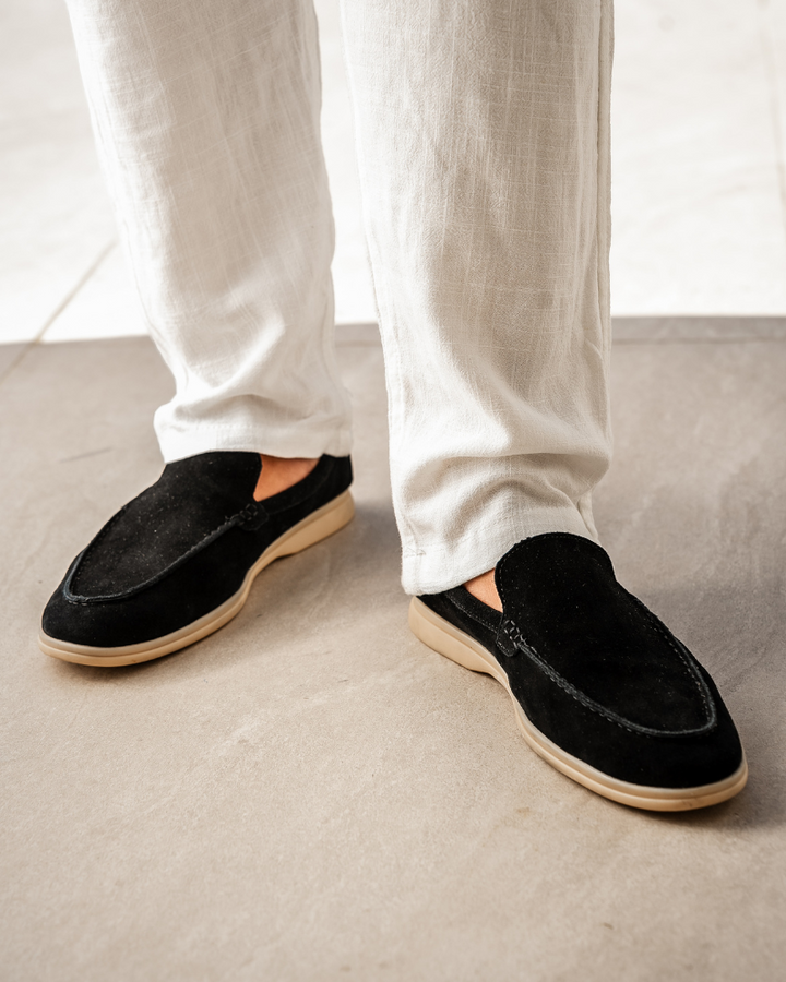 Luke | Old Money Style Heren Suède Loafer