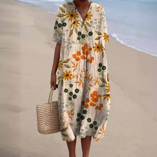Zomerjurk met Bloemenpatroon voor Dames