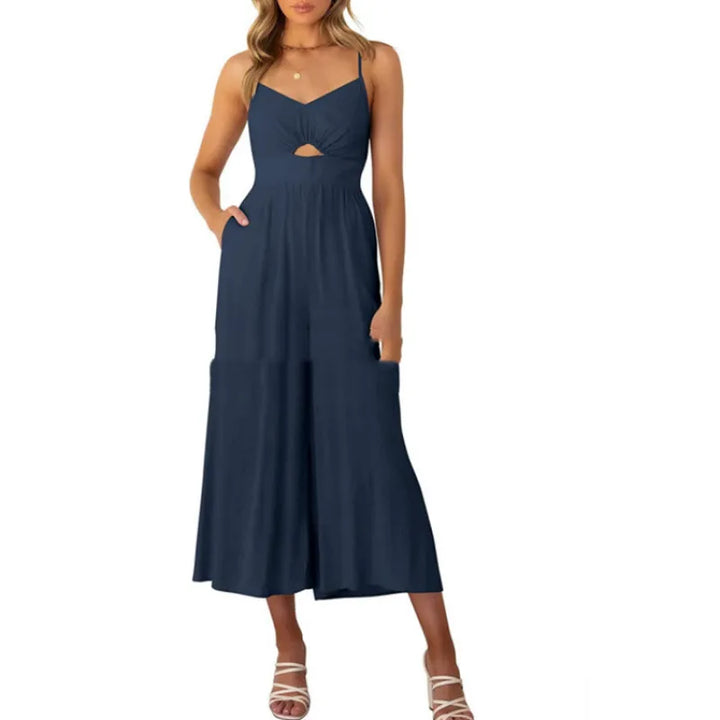 Benedikta | Damesjumpsuit met spaghettibandjes en uitsnijding
