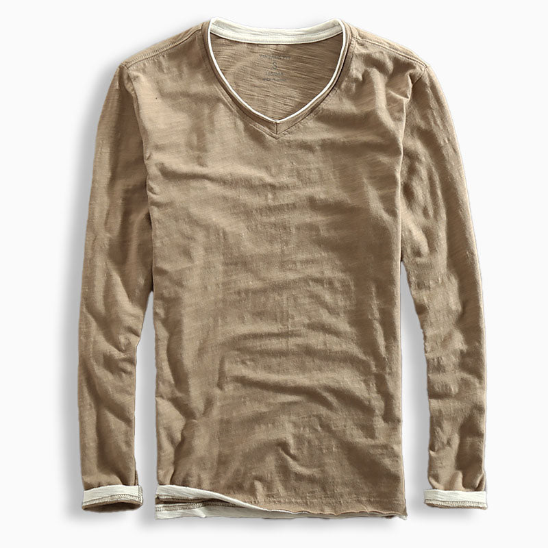 Riku Katoenen Lange Mouwen Shirt