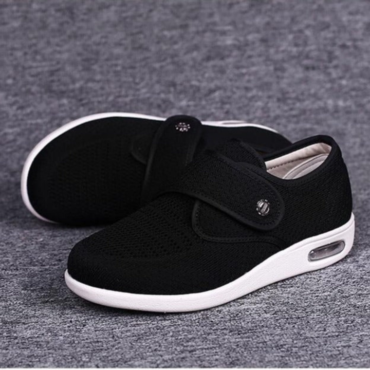 Dames Haak-en-lus Mesh Sneakers met Luchtkussen en Instapdesign