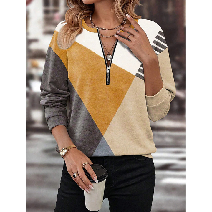 Ginny - Zachte Geometrische Sweatshirt
