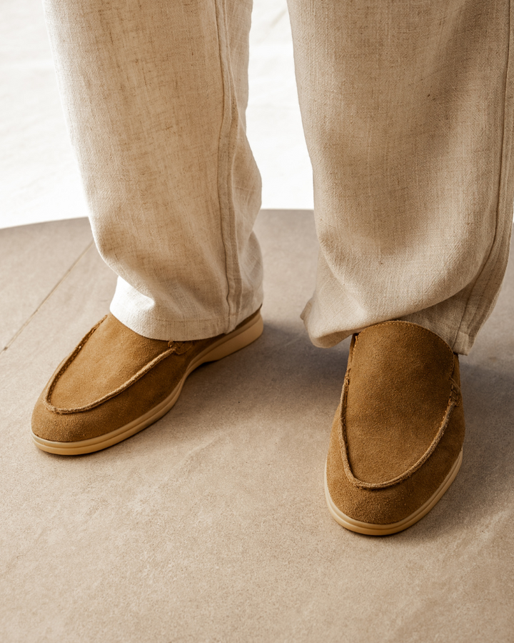 Luke | Old Money Style Heren Suède Loafer