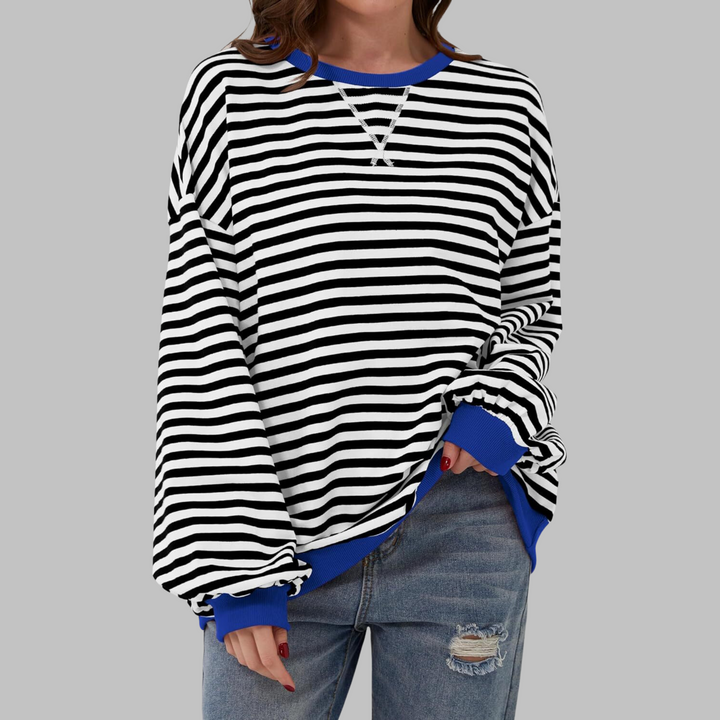 LUKA - Gestreept lange mouwen-Casual-Sweatshirt met Ronde Hals
