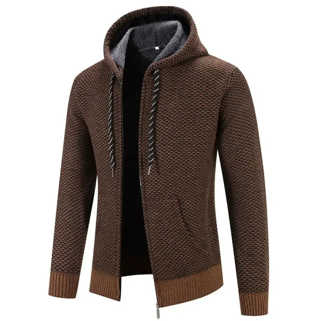 Heren Hoodie Casual Zip-Up Brei Cardigan