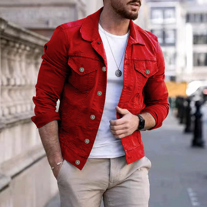 Kasper™ Heren Casual Denim Jas
