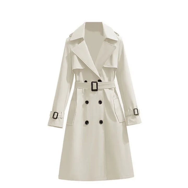 Lina | Dames Trenchcoat met Knoopsluiting en Tailleband