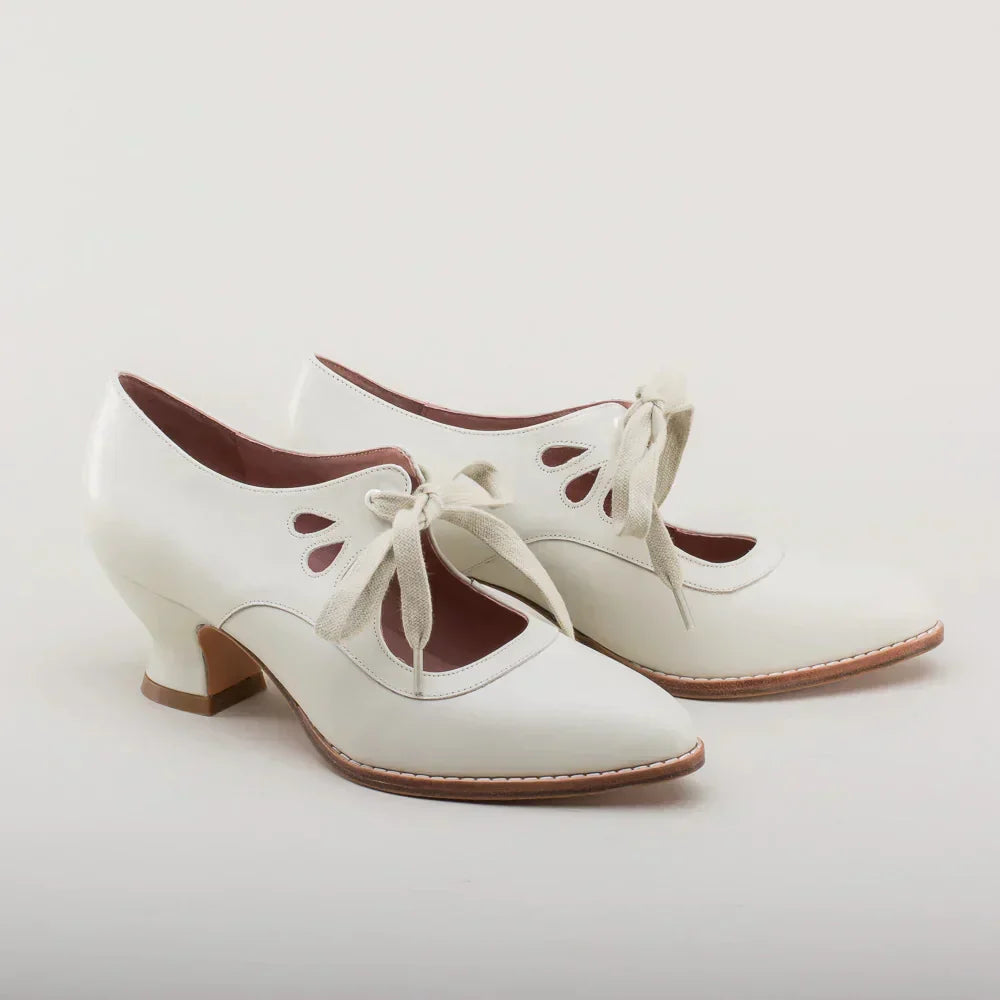 Gisela - Orthopedische leren damesschoenen met hoge hak