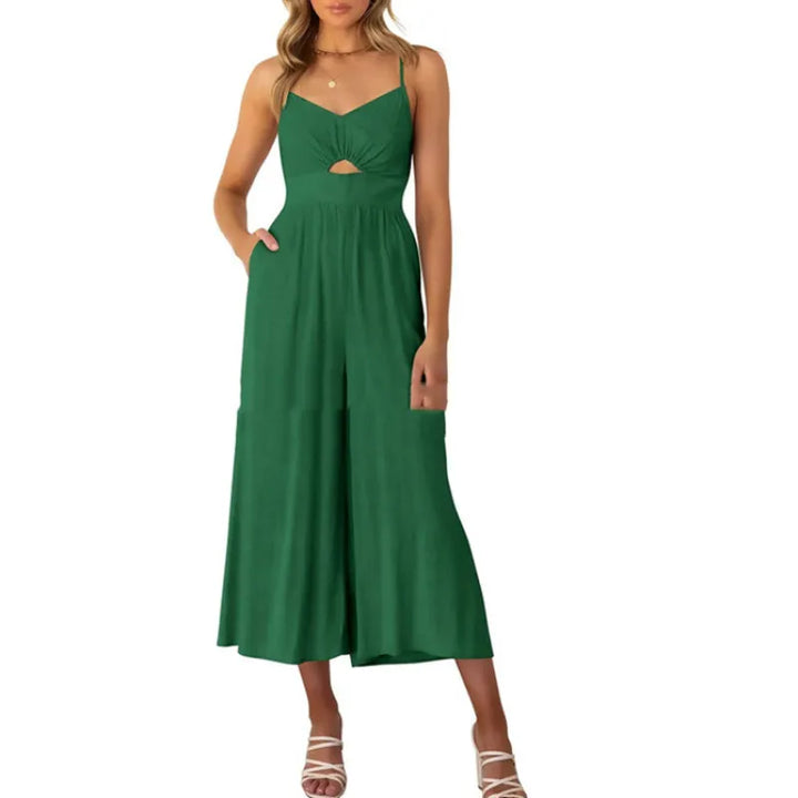 Benedikta | Damesjumpsuit met spaghettibandjes en uitsnijding