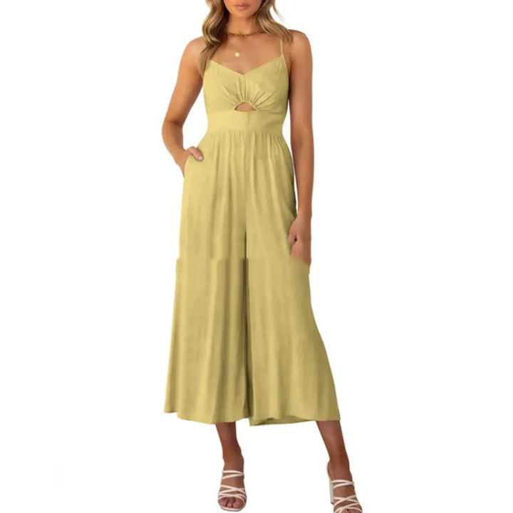 Benedikta | Damesjumpsuit met spaghettibandjes en uitsnijding