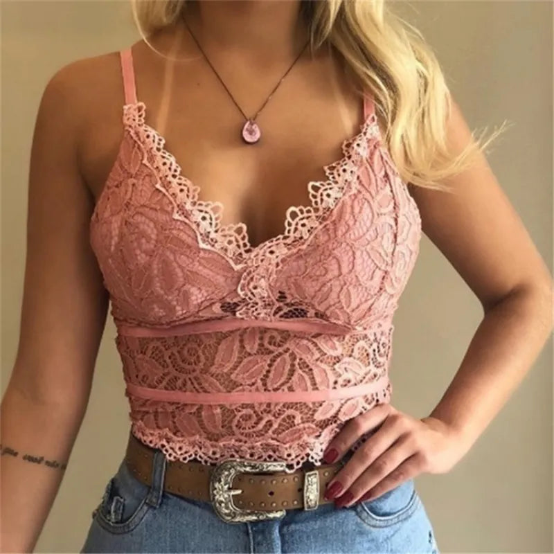 Mory | Dames bralette met kant en spaghettibandjes