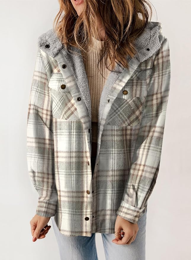Elvessa | Geruite Flanel Jas
