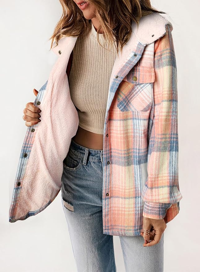 Elvessa | Geruite Flanel Jas