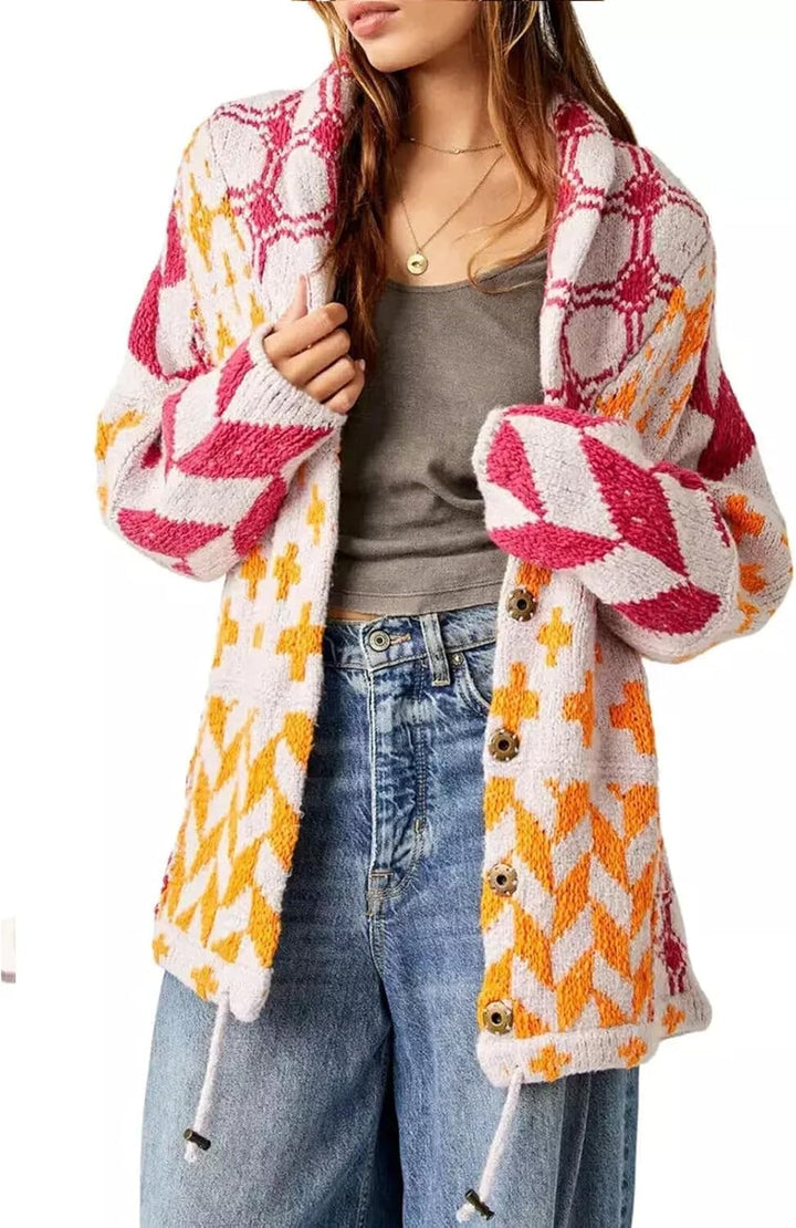 KYLINE – DUIDELIJKE GEOMETRISCHE CARDIGAN
