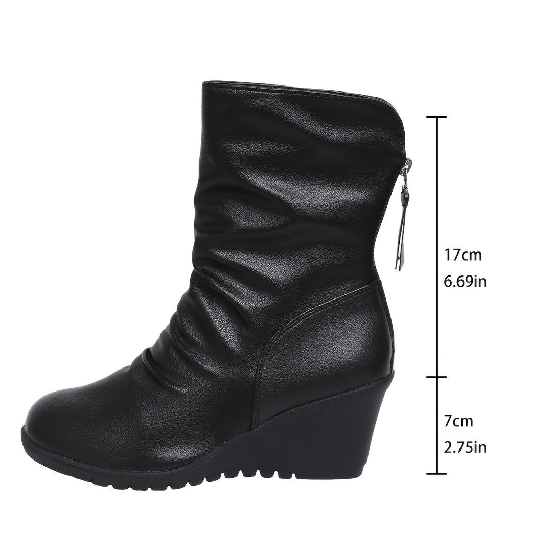 Verity | Slanke Wedge Laarsjes tot de Kuit
