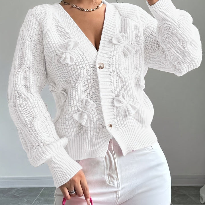 Juniper | Zachte Cardigan met Boogdetail en Lange Mouwen