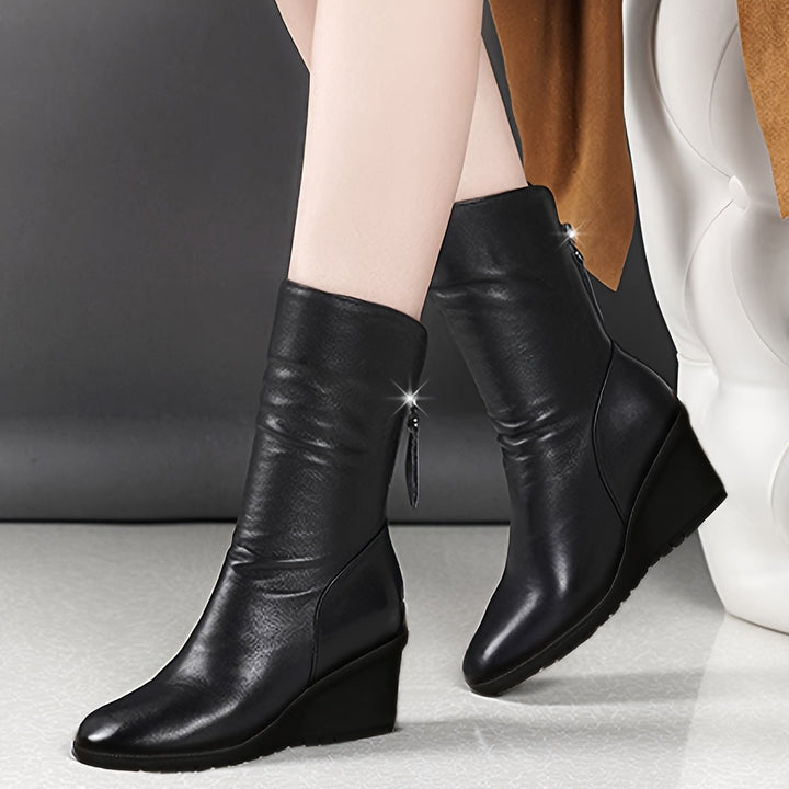 Verity | Slanke Wedge Laarsjes tot de Kuit
