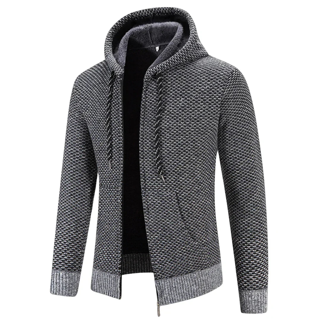 Heren Hoodie Casual Zip-Up Brei Cardigan