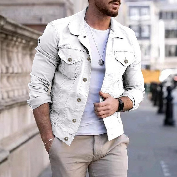 Kasper™ Heren Casual Denim Jas