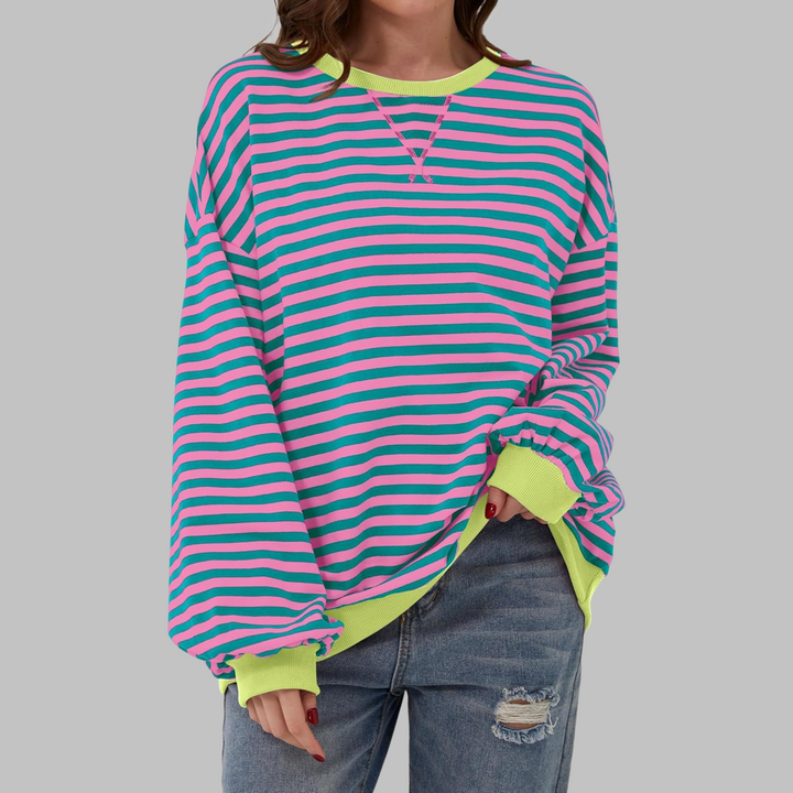LUKA - Gestreept lange mouwen-Casual-Sweatshirt met Ronde Hals