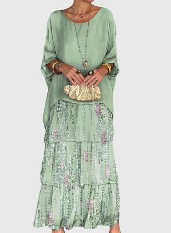 Elizabeth | Dames Boho Gelaagde Maxi Shorts Jurk