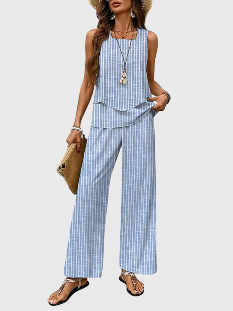 Sydney | Dames Tweedelige Wijde Broek Set