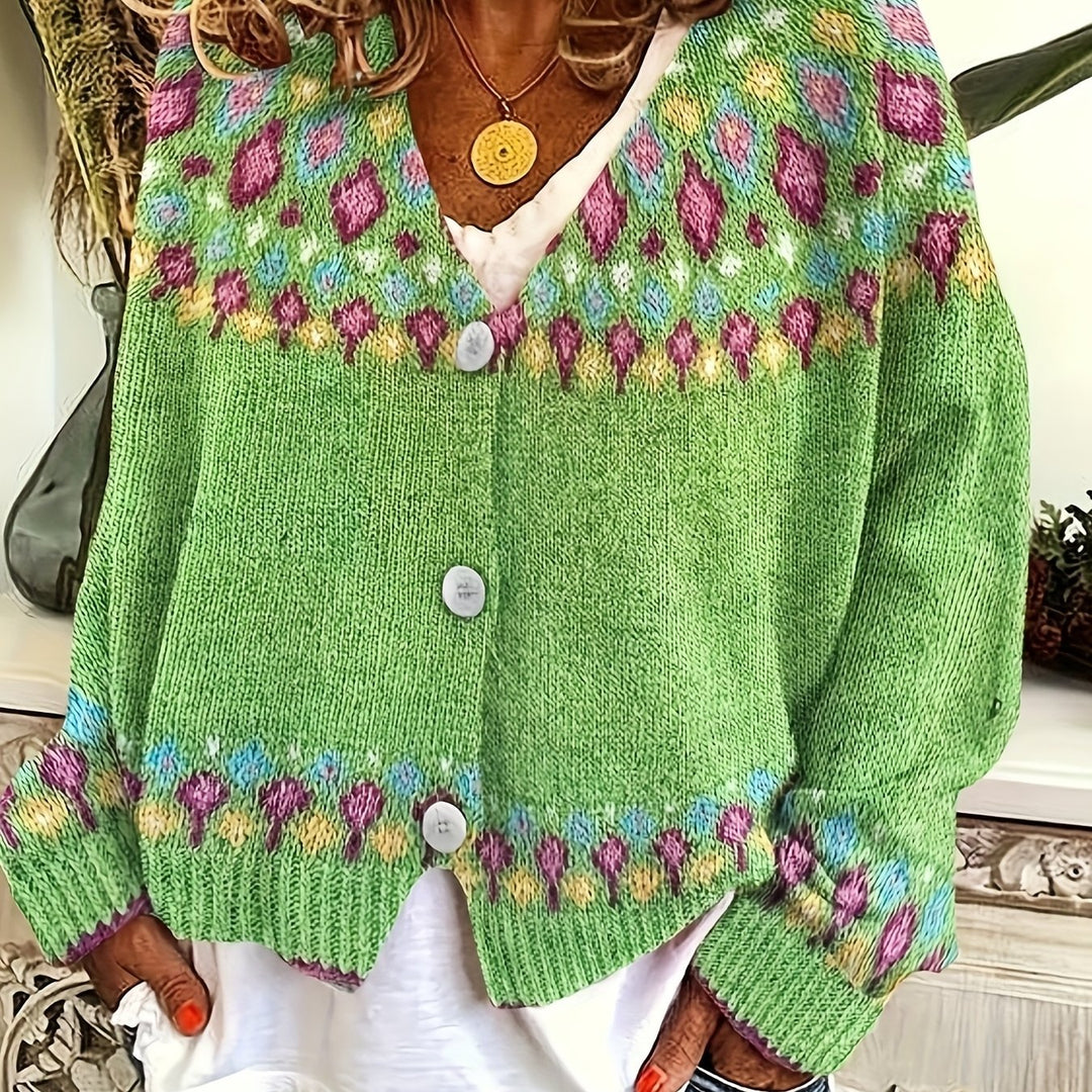Esme | Nordic Geprinte Cardigan
