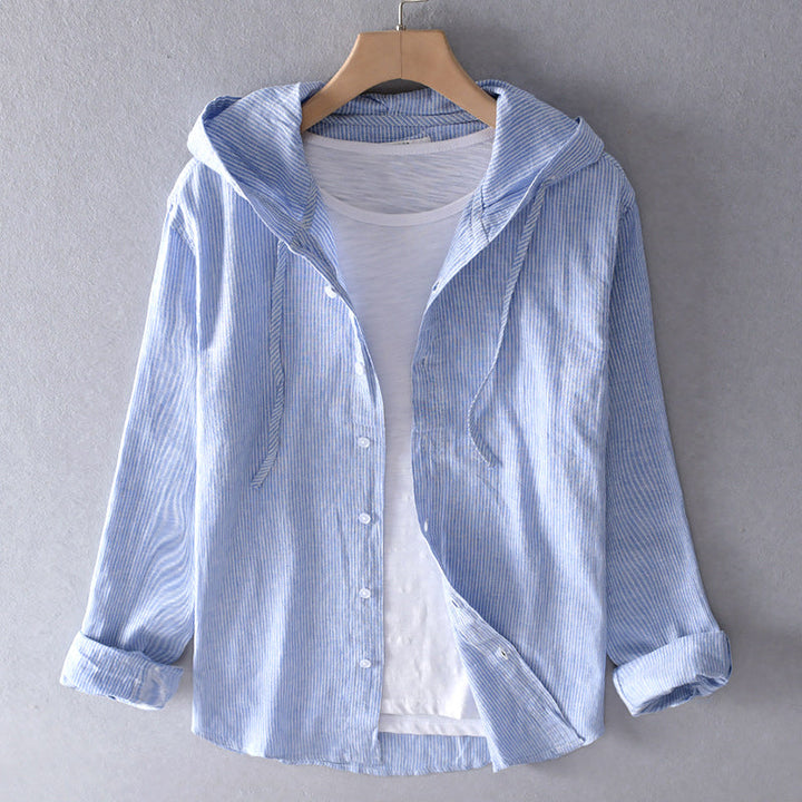 Lichte dames blouse met capuchon