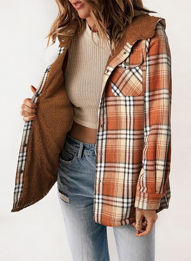 Elvessa | Geruite Flanel Jas