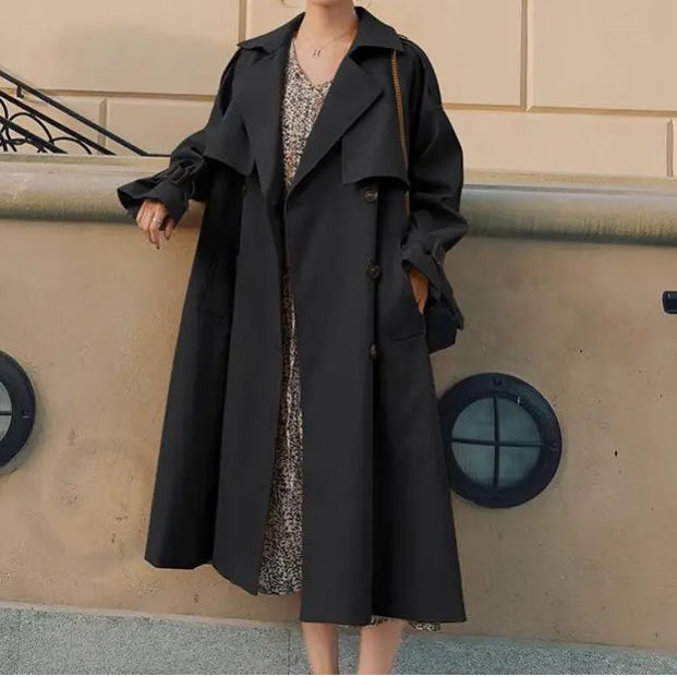 Amy | Dames trenchcoat met revers en ceintuur